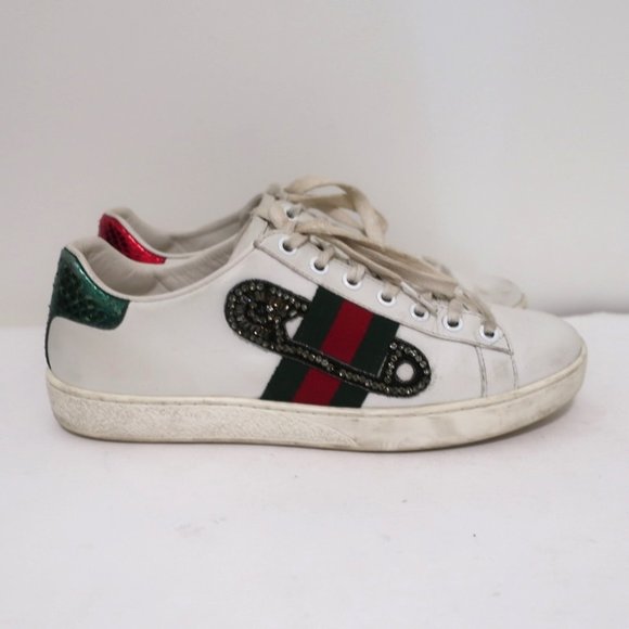 Gucci Ace Safety Pin Low Top Sneakers - Picture 2 of 14